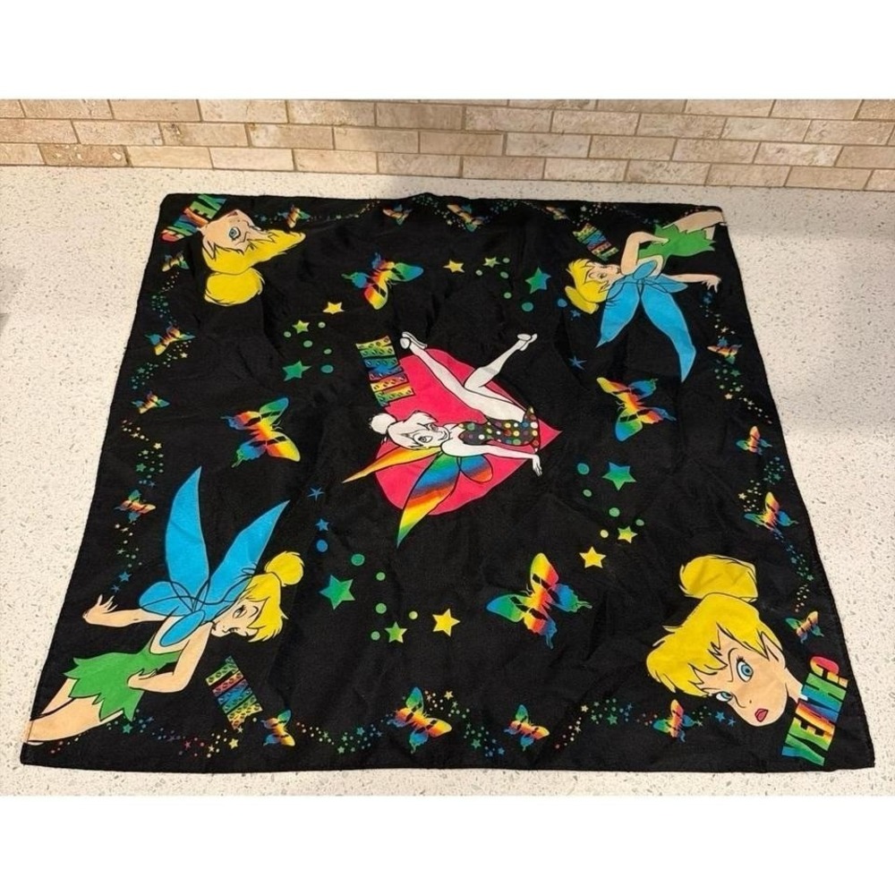 Y2K Disney Tinker Bell Bandana Handkerchief Vintage